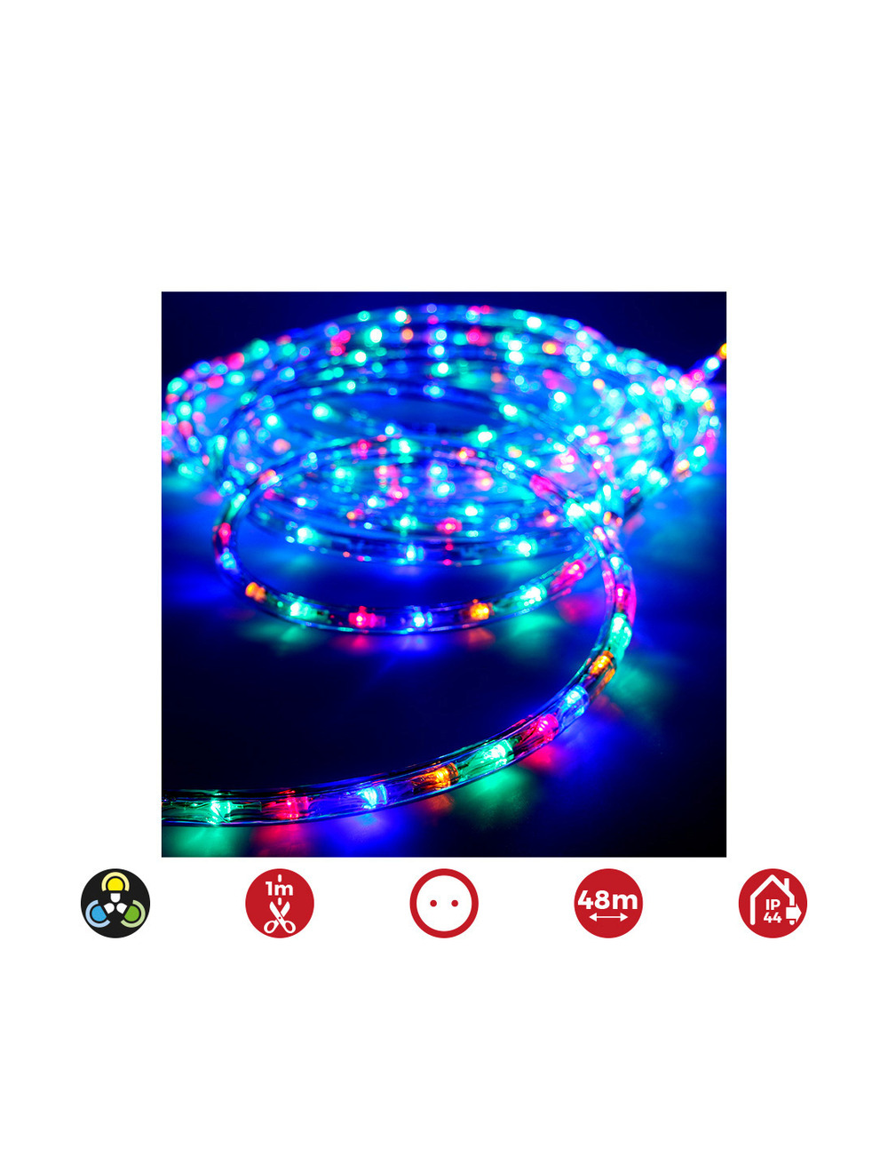 Flexiled tube 2 ways 48m.multicolor 30 leds/m | Truffaut