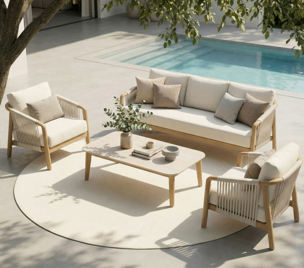 Salon de jardin en aluminium - 5 places - arles