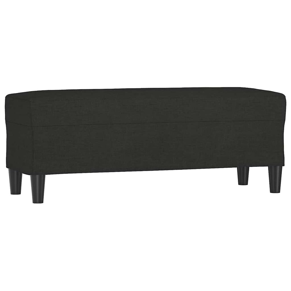 Banc noir 100x35x41 cm tissu