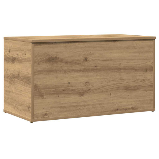 Coffre de rangement chêne artisanal 84x42x46 cm bois ingénierie