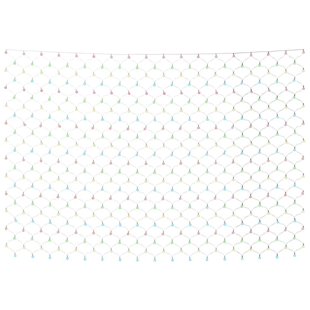 Filet lumineux coloré de noël 3x2 m 204 led intérieur/extérieur