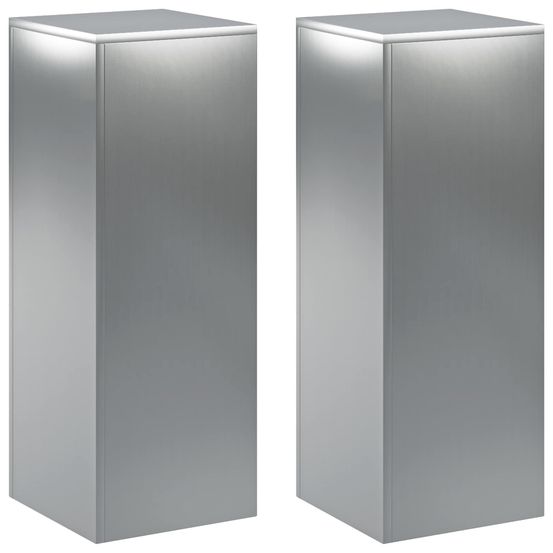 Support de plante 2 pcs argenté 30 x 30 x 80 cm