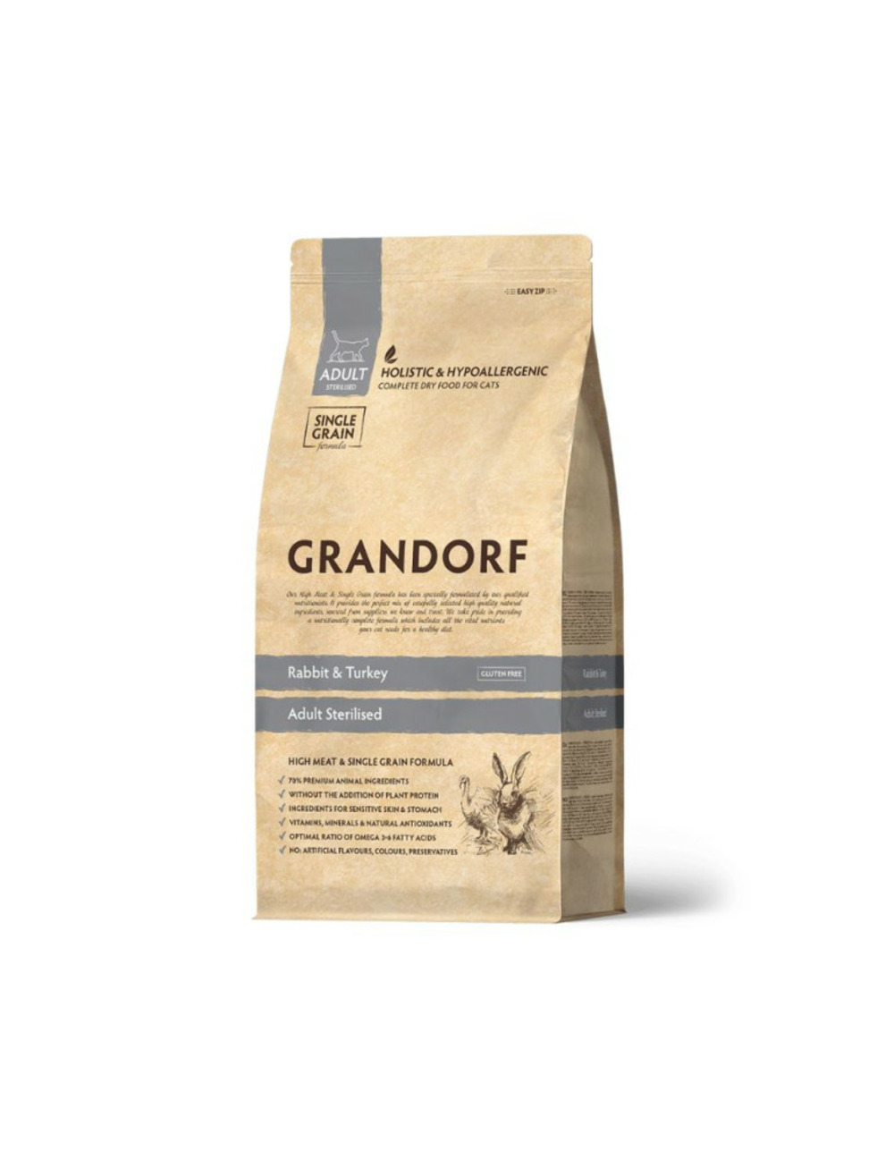 Rabbit & turkey - croquettes chat adulte stérilisé lapin et dinde - 8kg