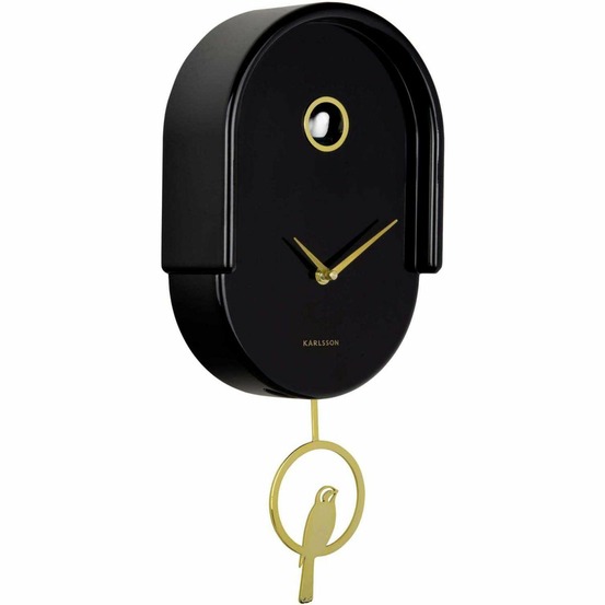 Horloge murale en abs tweet noir