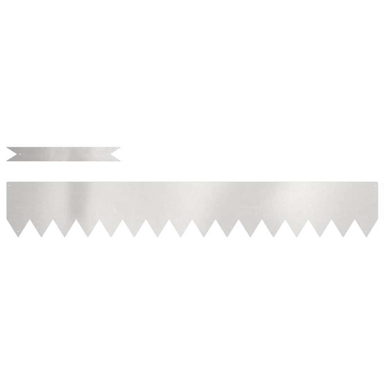 Bordure de pelouse 20 pcs argent 100 x 0.05 x 20 cm