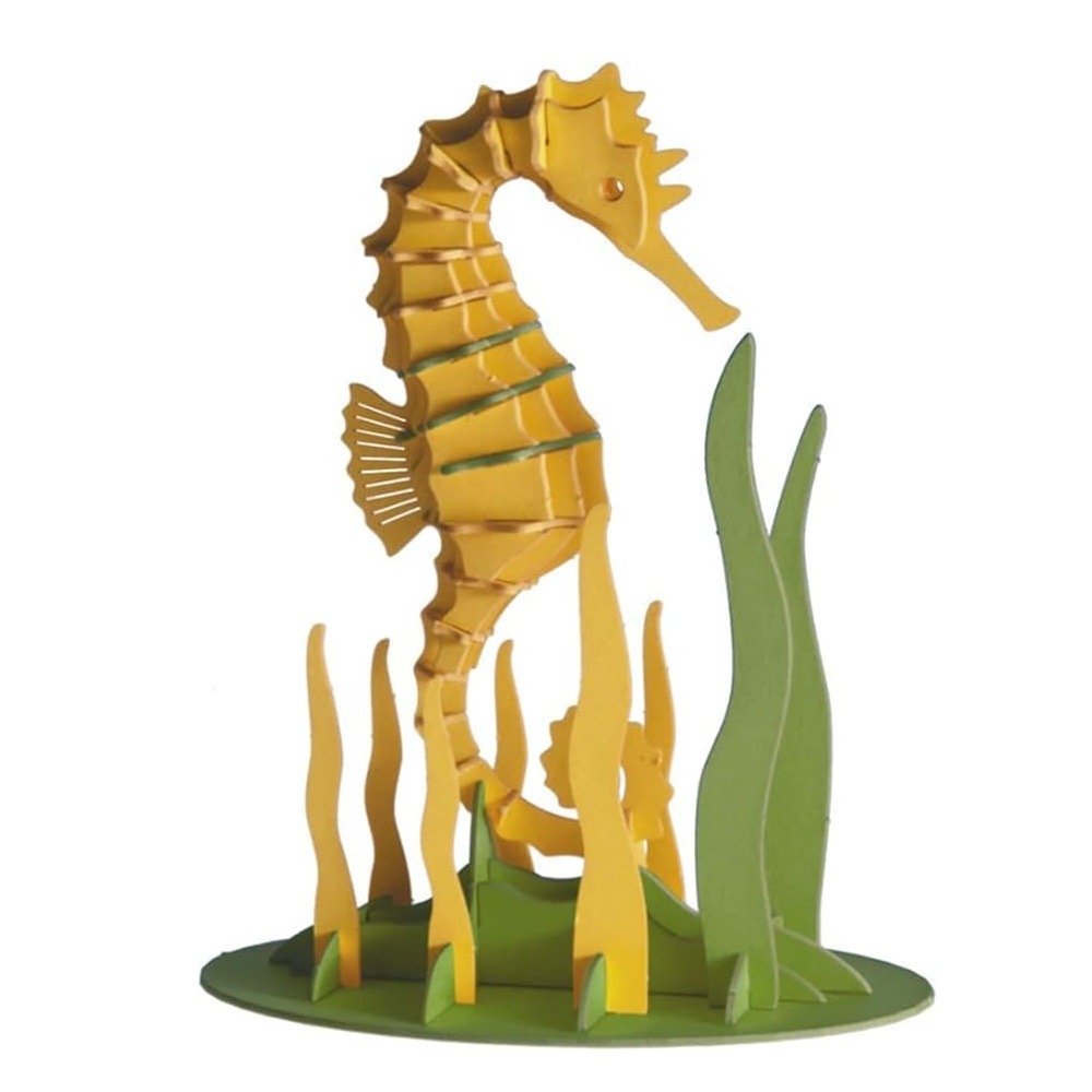 Maquette 3d en papier hippocampe