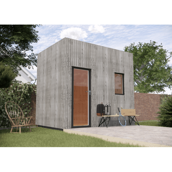 Studio de jardin bien isolé en bois 3,3 x 2,4 x 3,2 m / isolation re2020 / menuiseries alu k-line