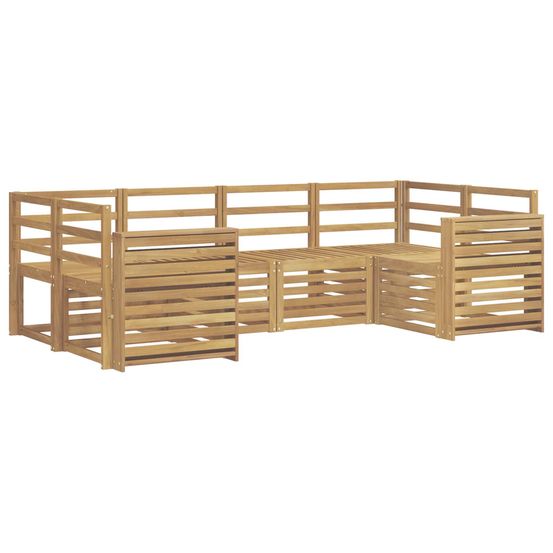 Ensemble de canapés d'extérieur 6 pc blanc bois d'acacia massif