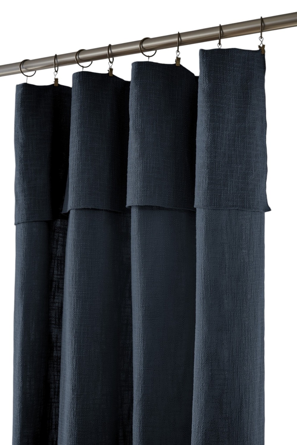 Rideau ajustable + 8 anneaux pince sixtine