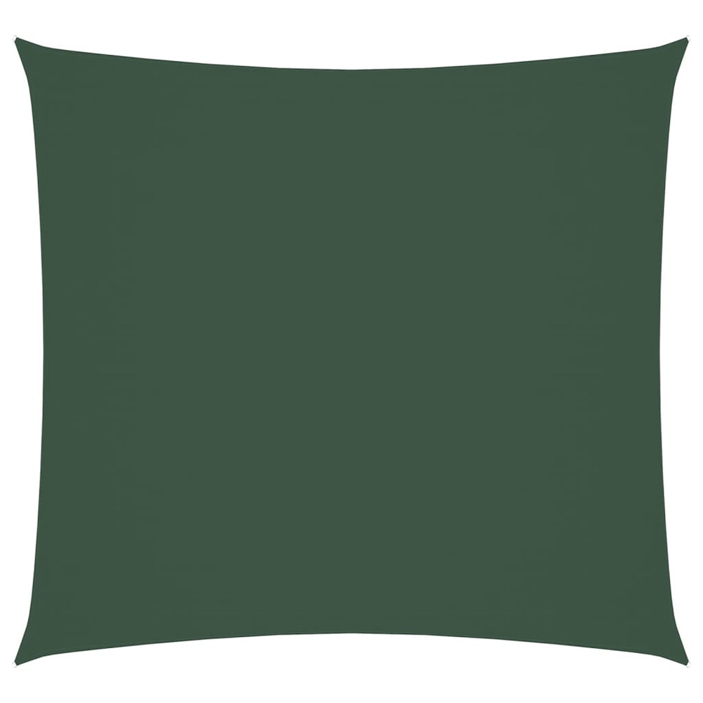 Voile de parasol tissu oxford carré 7x7 m vert foncé