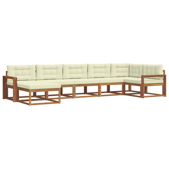 Ensemble de canapés d'extérieur 7 pcs naturel et crème