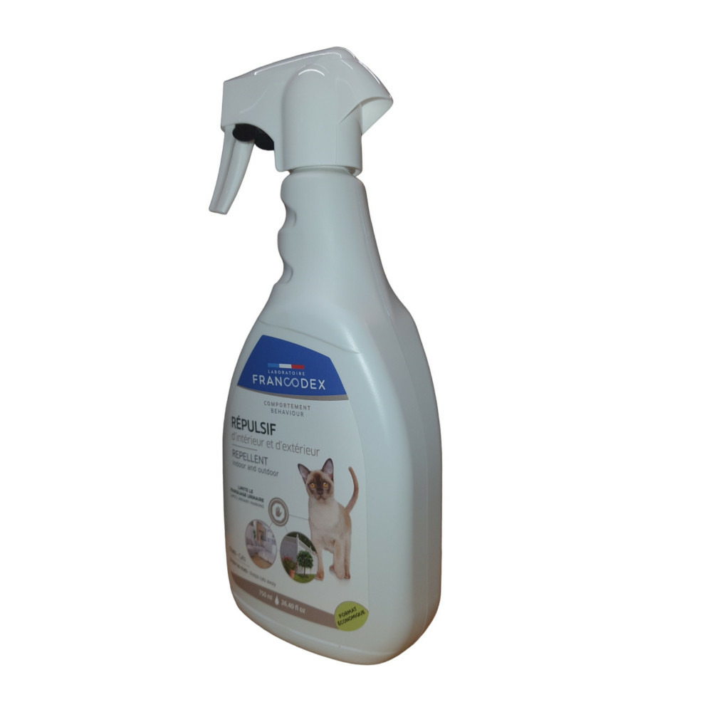Répulsif d'intérieur et d'extérieur spray de 750 ml, pour chats