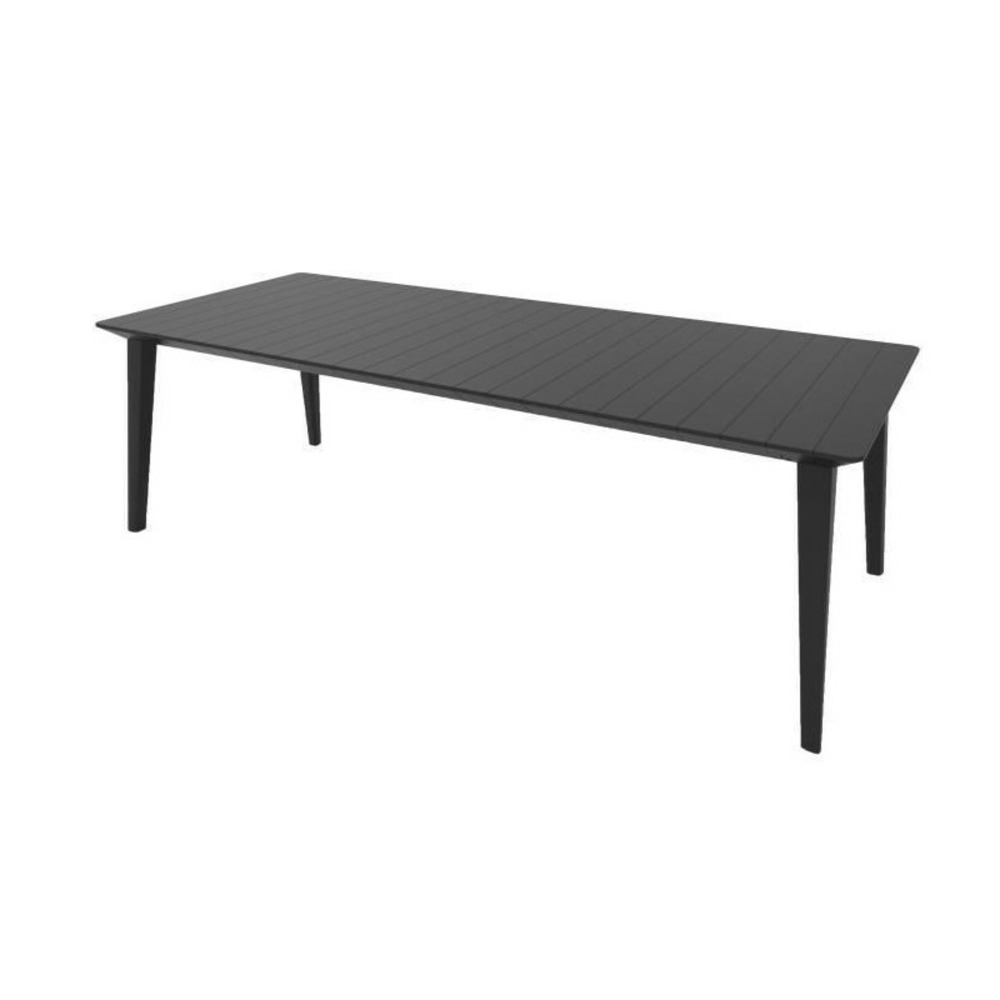 Table de jardin rectangulaire en résine 8-10 personnes - gris graphite