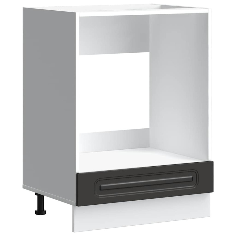 Armoire à four kalmar noir bois d'ingénierie