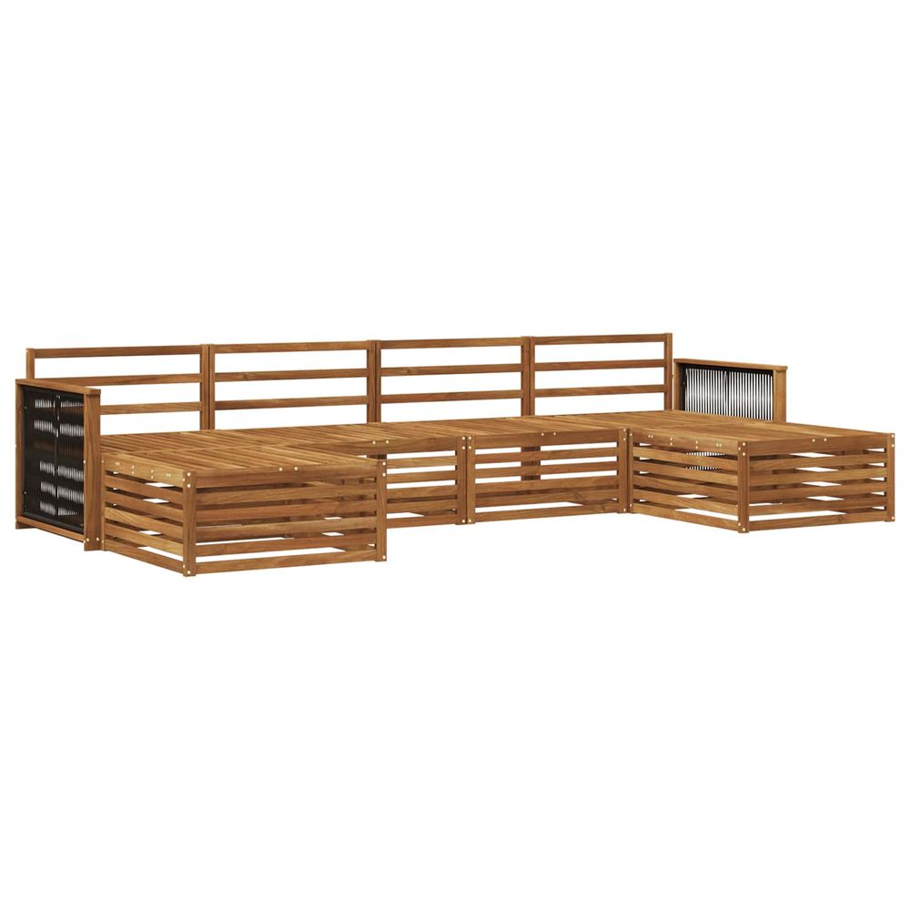 Ensemble de canapés d'extérieur 6 pc bois d'acacia massif