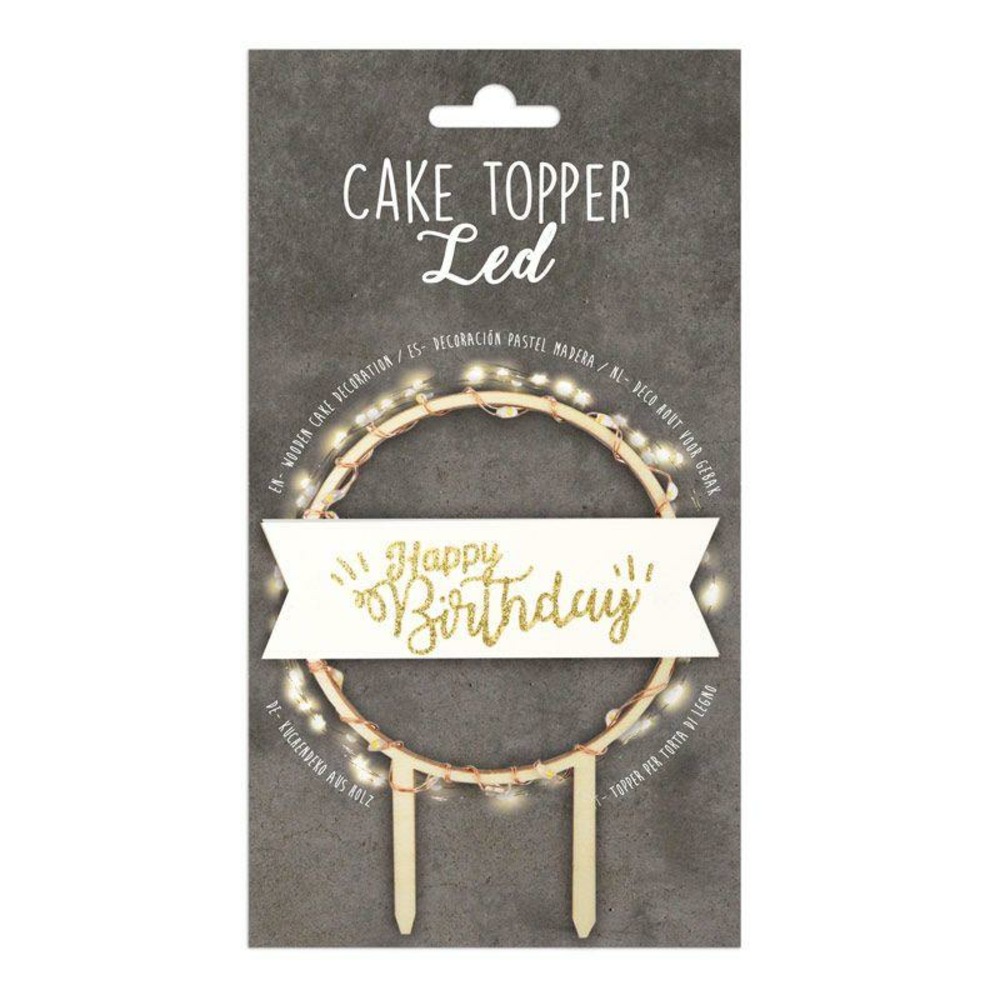Cake topper led - happy birthday