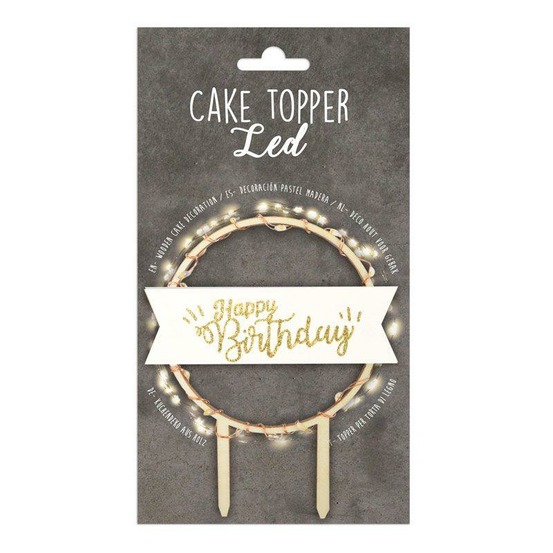 Cake topper led - happy birthday