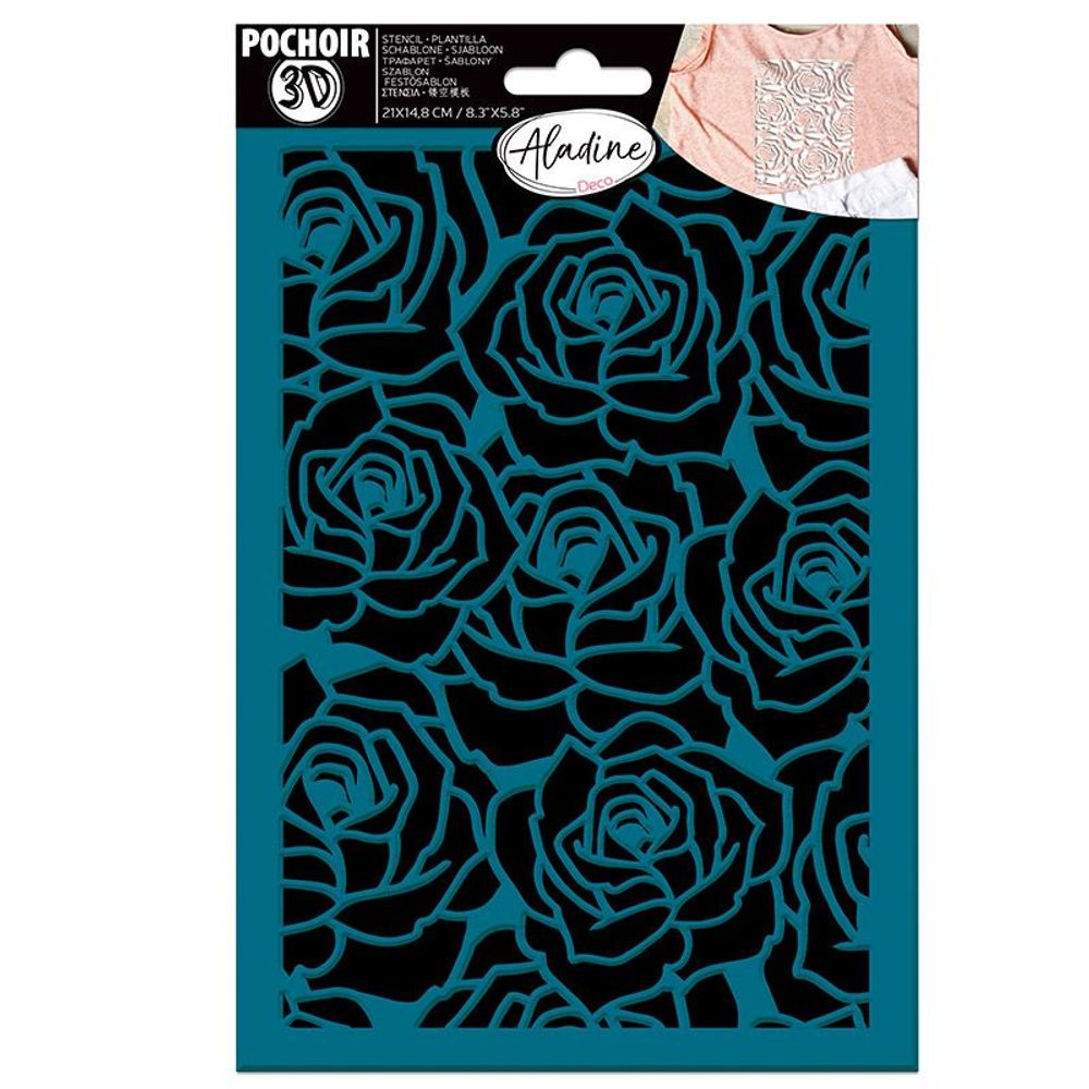 Pochoir 3d - roses