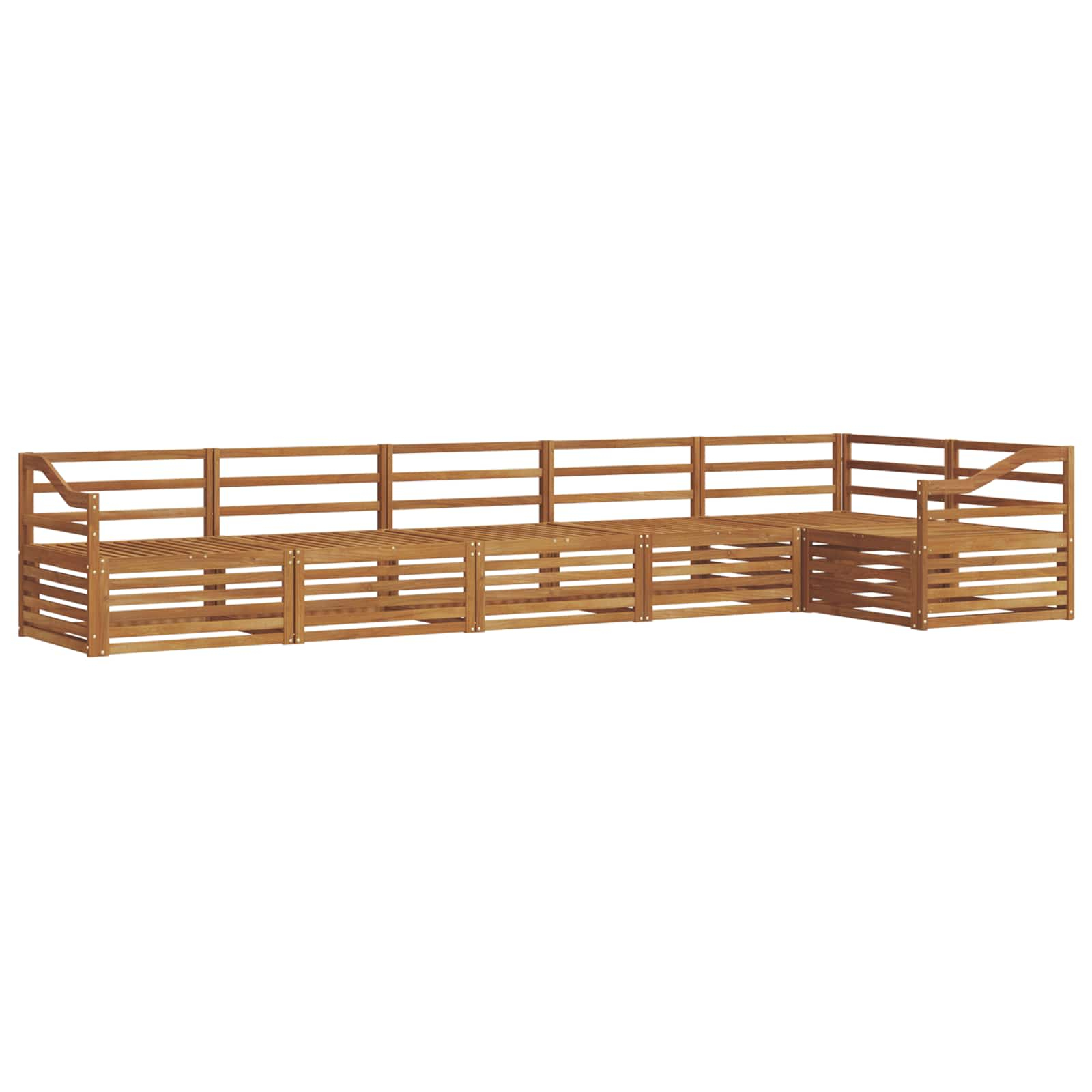 Ensemble de canapés d'extérieur 6 pcs naturel