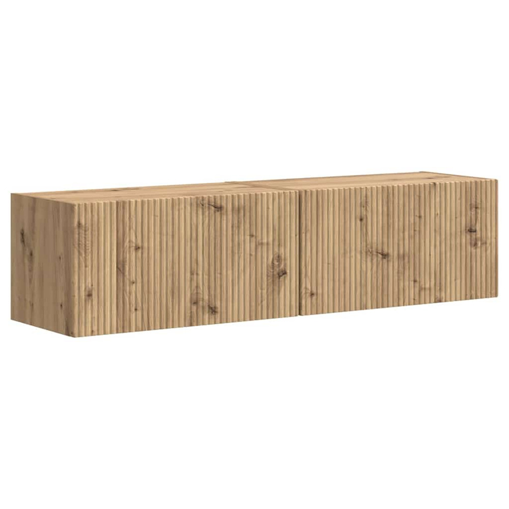 Meuble tv mural 2 pcs chêne artisan 60 x 31 x 29.5 cm