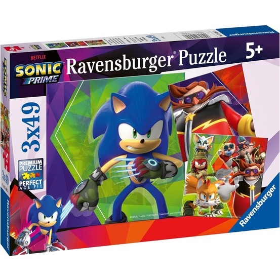 Puzzle les aventures de sonic 3x49 pcs