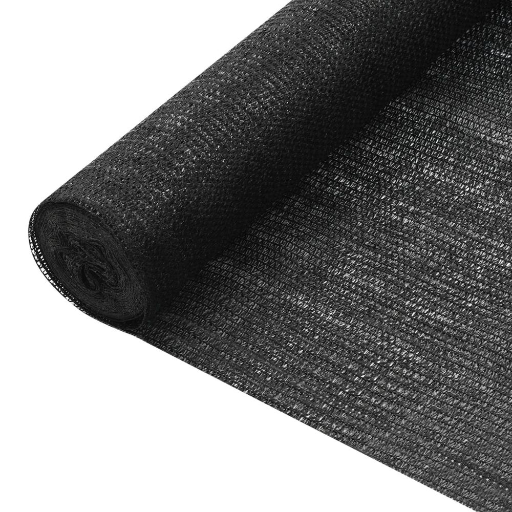 Filet brise-vue 3,6x25 m pehd 75 g/m² noir