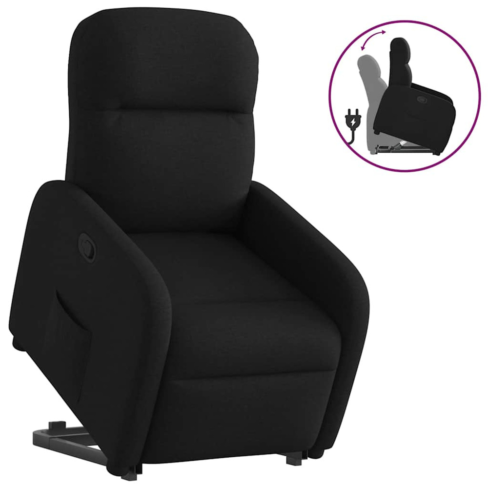 Fauteuil inclinable noir tissu