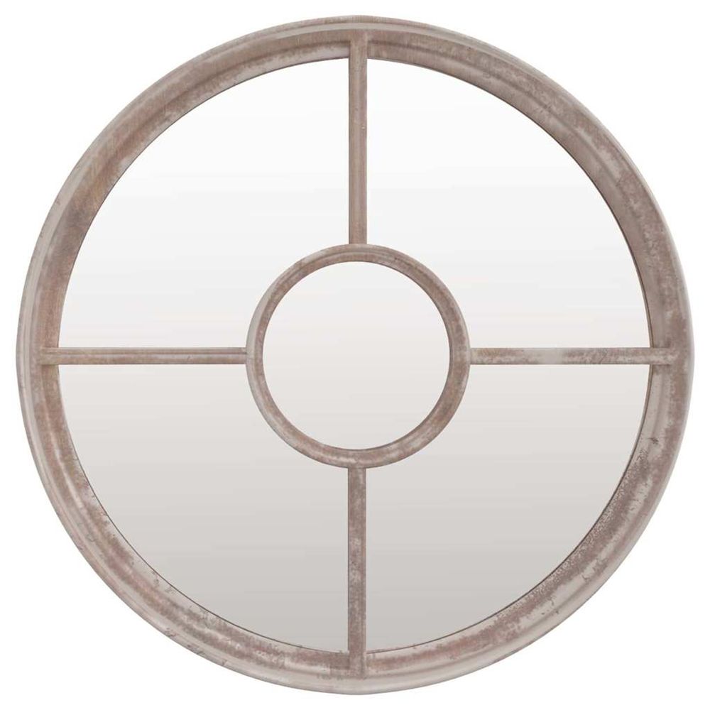 Miroir de jardin sable 40x4 cm fer rond utilisation extérieure