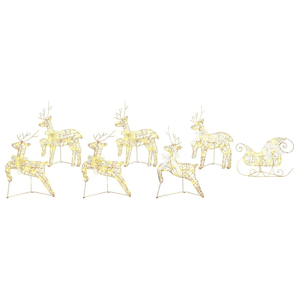 Rennes led 7 pc 40 led doré 44 x 18 x 65,5 cm pet