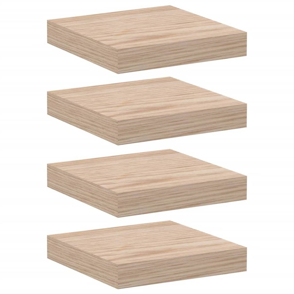 Étagères flottantes 4 pcs 23x23,5x4 cm bois d'ingénierie