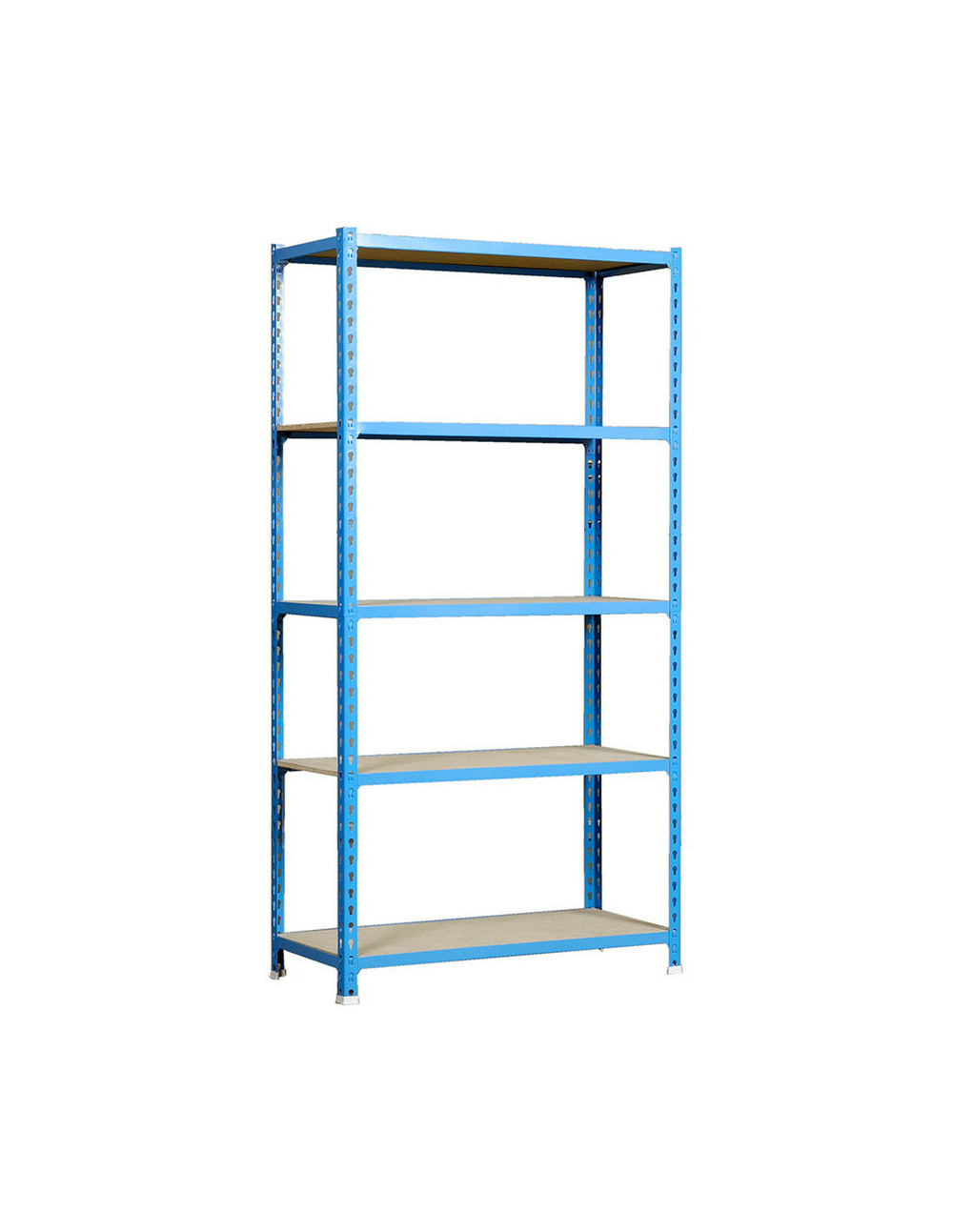 Etagère légère sans vis maderclick plus 5/500 bleu/bois bleu/bois 2000x1000x500 - simonrack