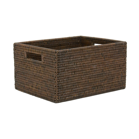 Panier de rangement rotin antique longueur 24cm