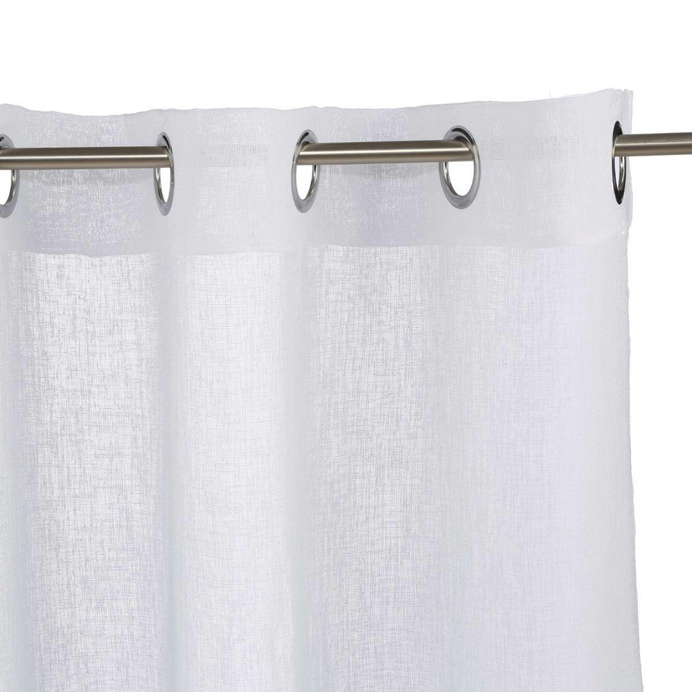 Voilage fred à oeillets - blanc 140x240 cm