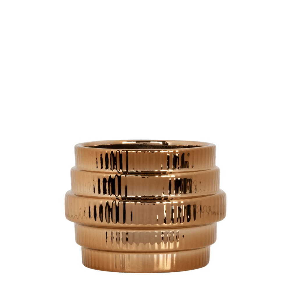 Cache-pot allure empire brillant bronze - ø6 cm