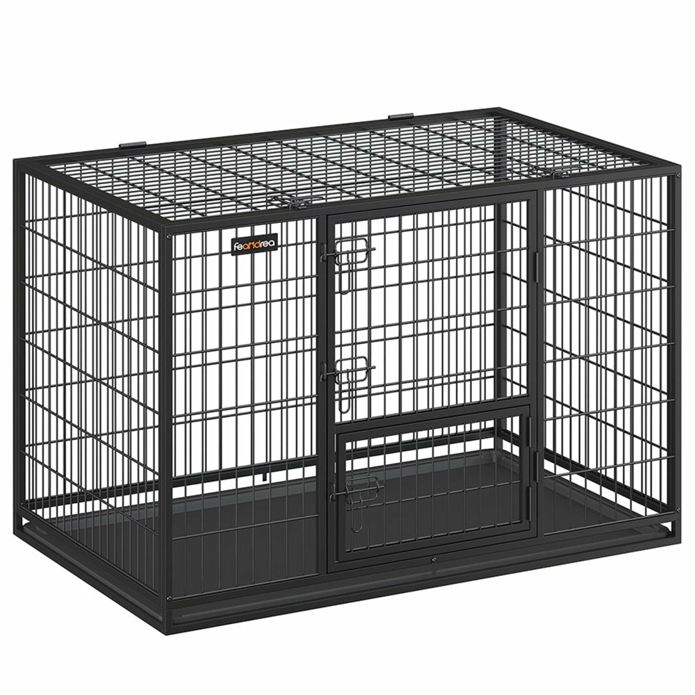 Cage pour chien lourd 107 x 70 x 749 cm pour chiens de taille grande et moyennet anti-fugue double porte amovible nettoyage f
