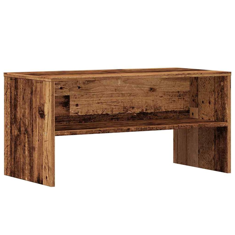 Meuble tv vieux bois 80x40x40 cm bois d'ingénierie