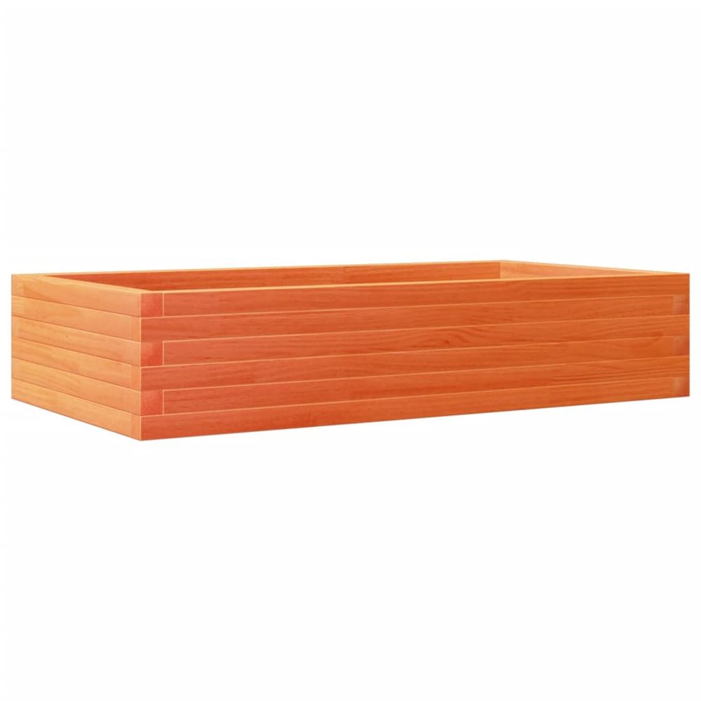Jardinière d'extérieur cire marron 110x60x23 cm bois de pin massif