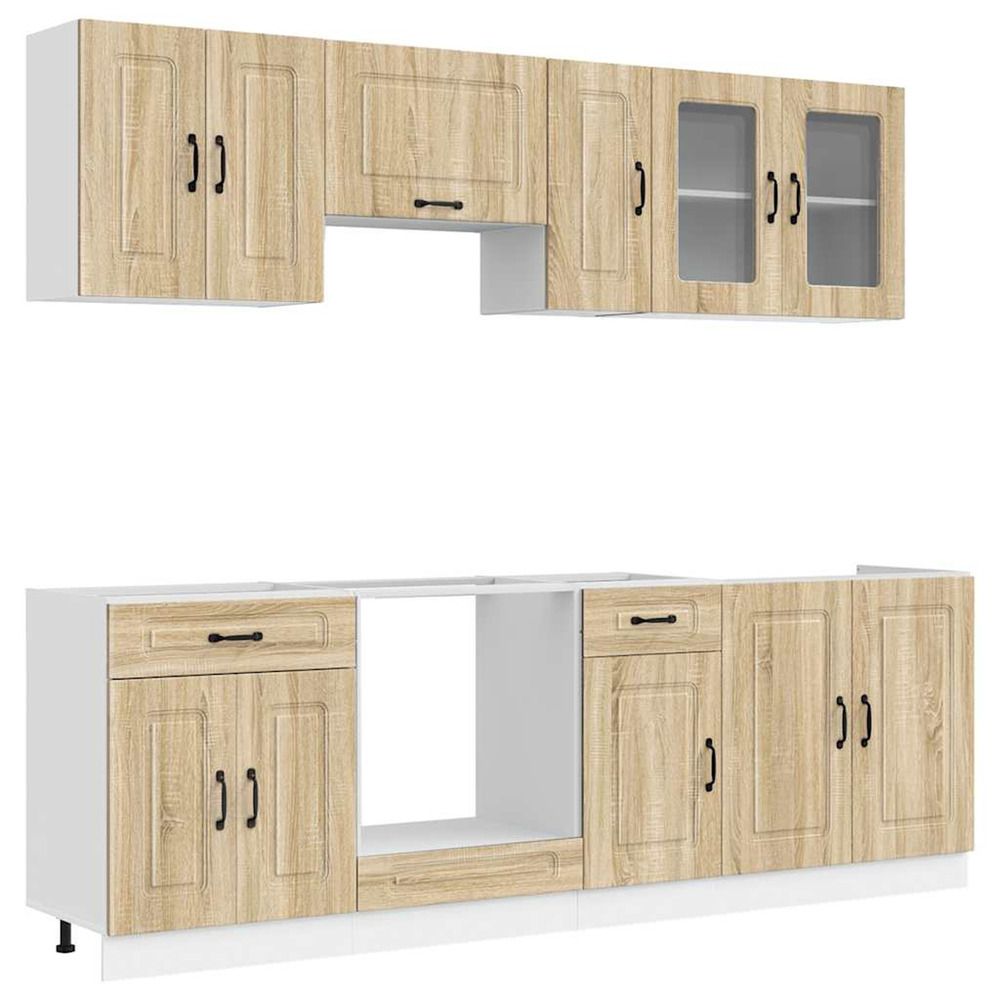Ensemble d'armoires de cuisine 8 pcs kalmar bois d'ingénierie