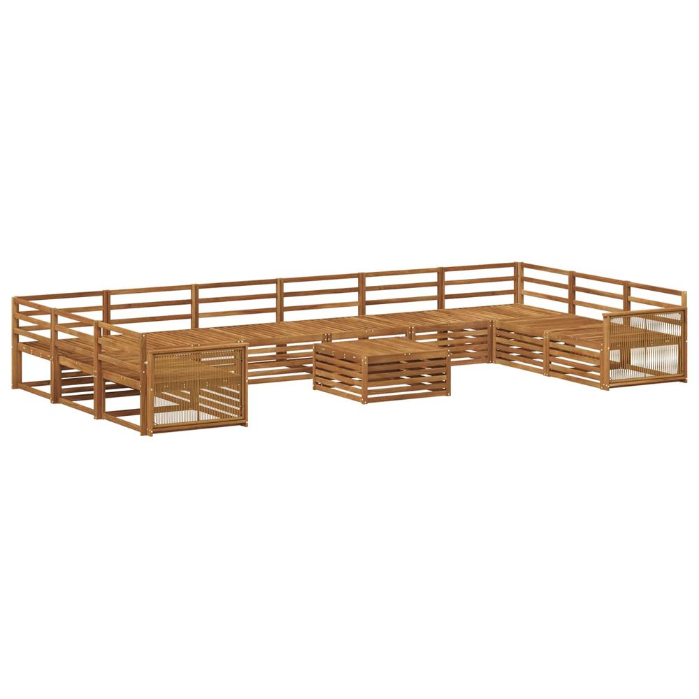Ensembles de canapés 11 pc bois d'acacia massif