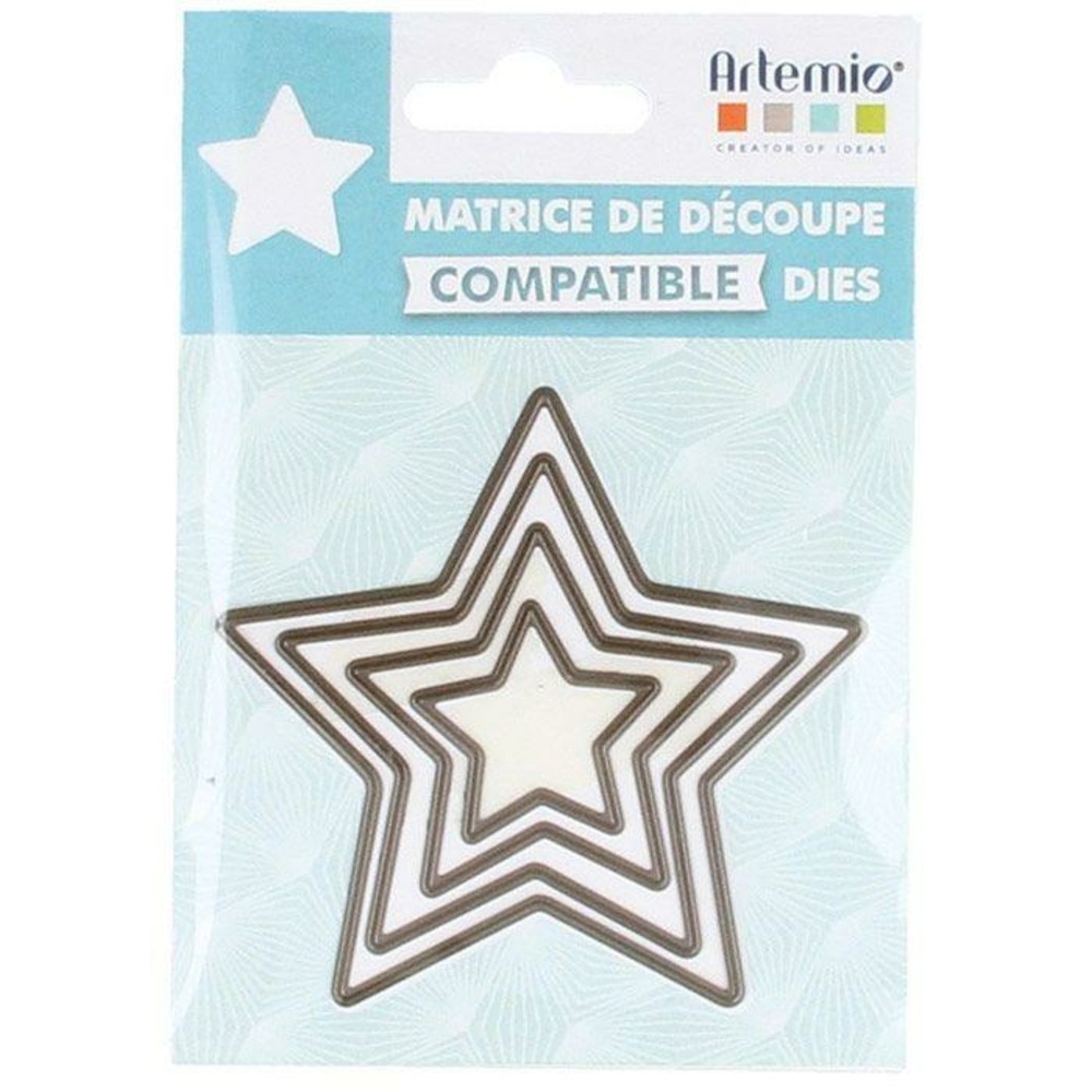 Matrices de découpe 4 petites étoiles à 5 branches