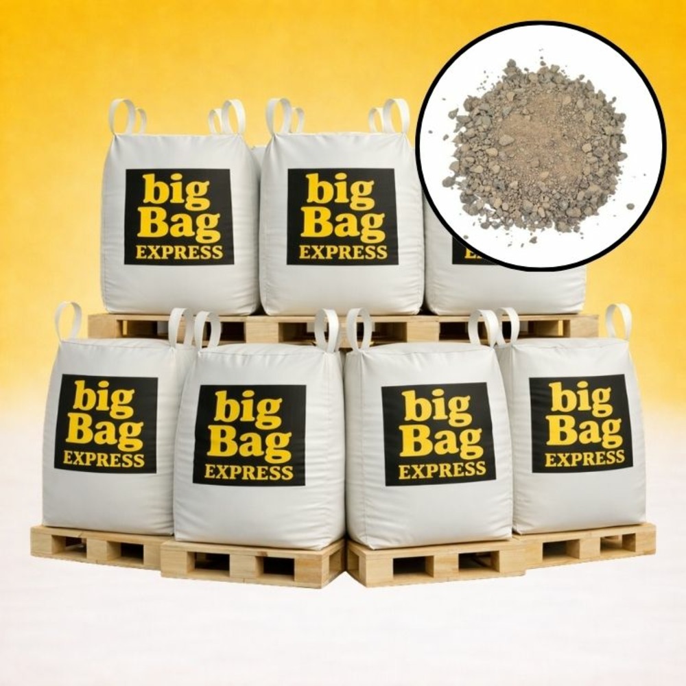 Pack 7 x big bag de +/- 1,5t sable à tranchée gris ø 0/6 mm - livraison premium
