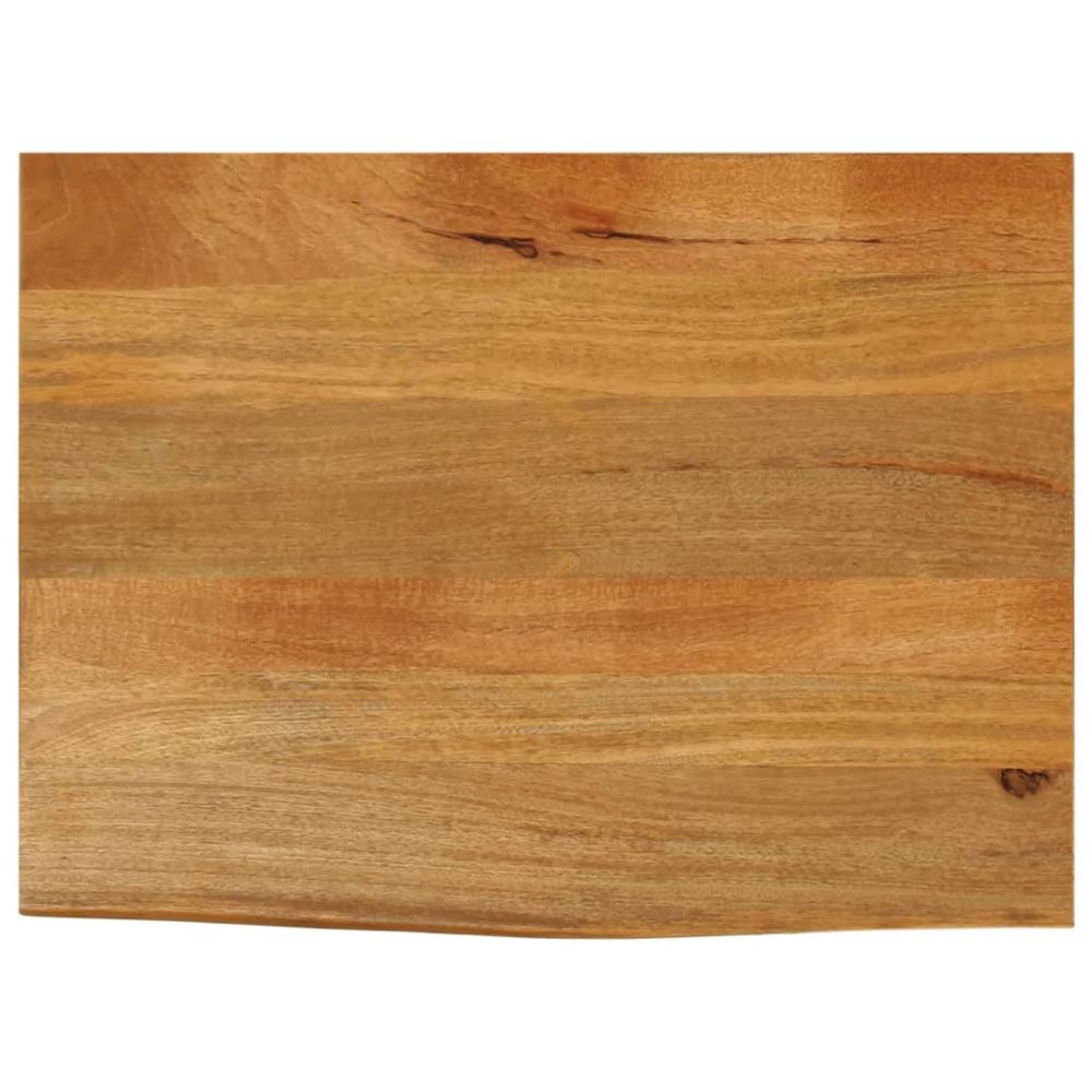 Dessus de table à bord vivant 90x60x2,5 cm bois massif manguier