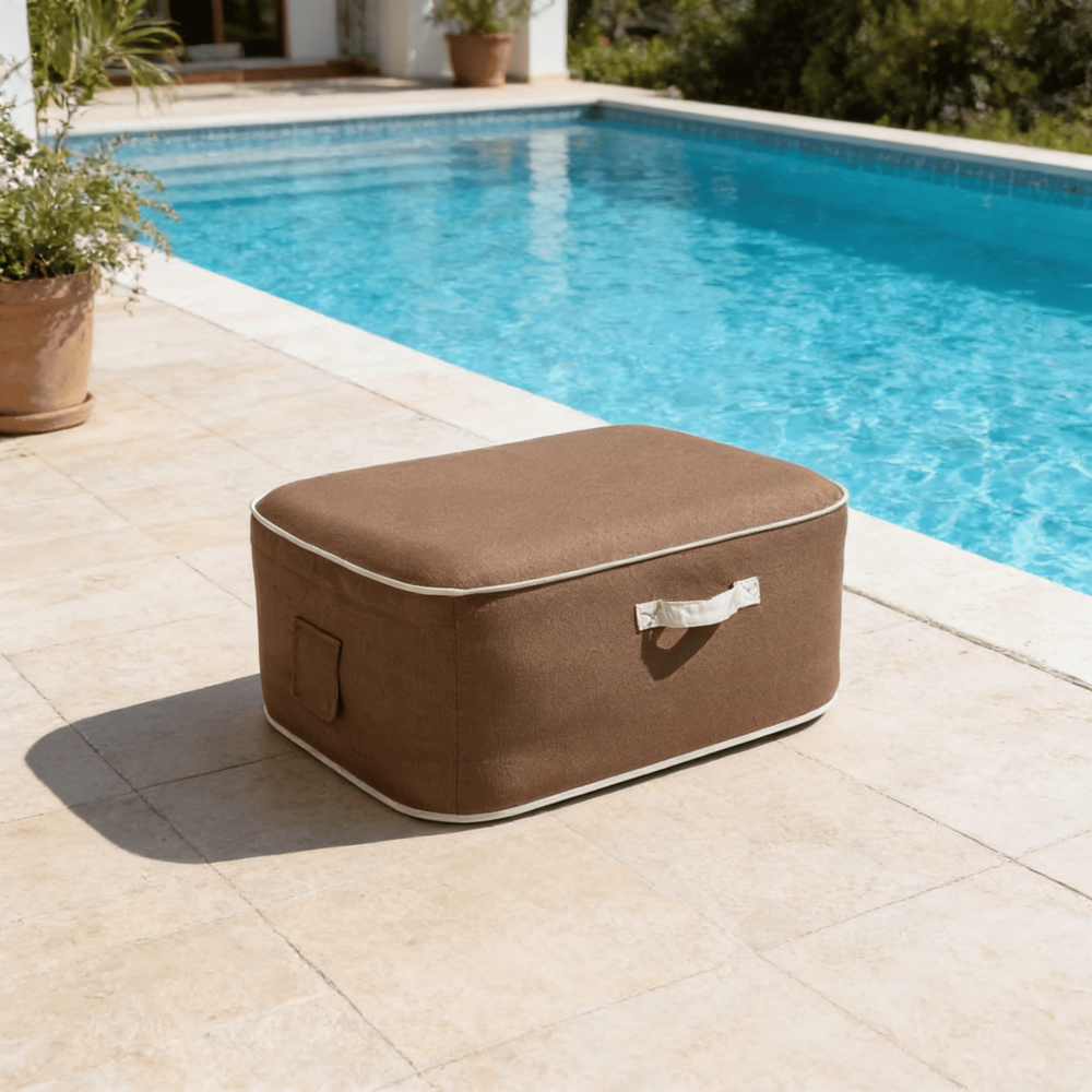 Pouf de jardin gonflable numa collection moka - chocolat