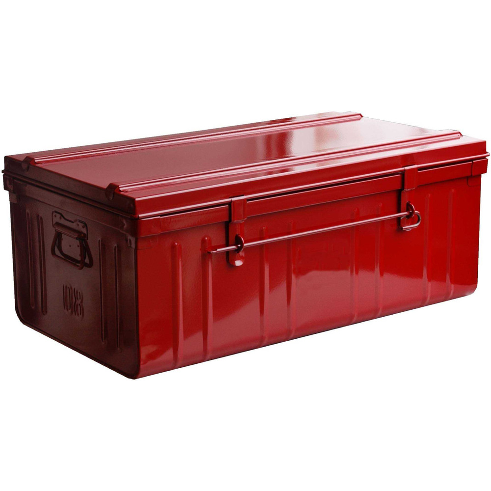 Cantine de rangement premium en acier rouge 95 litres
