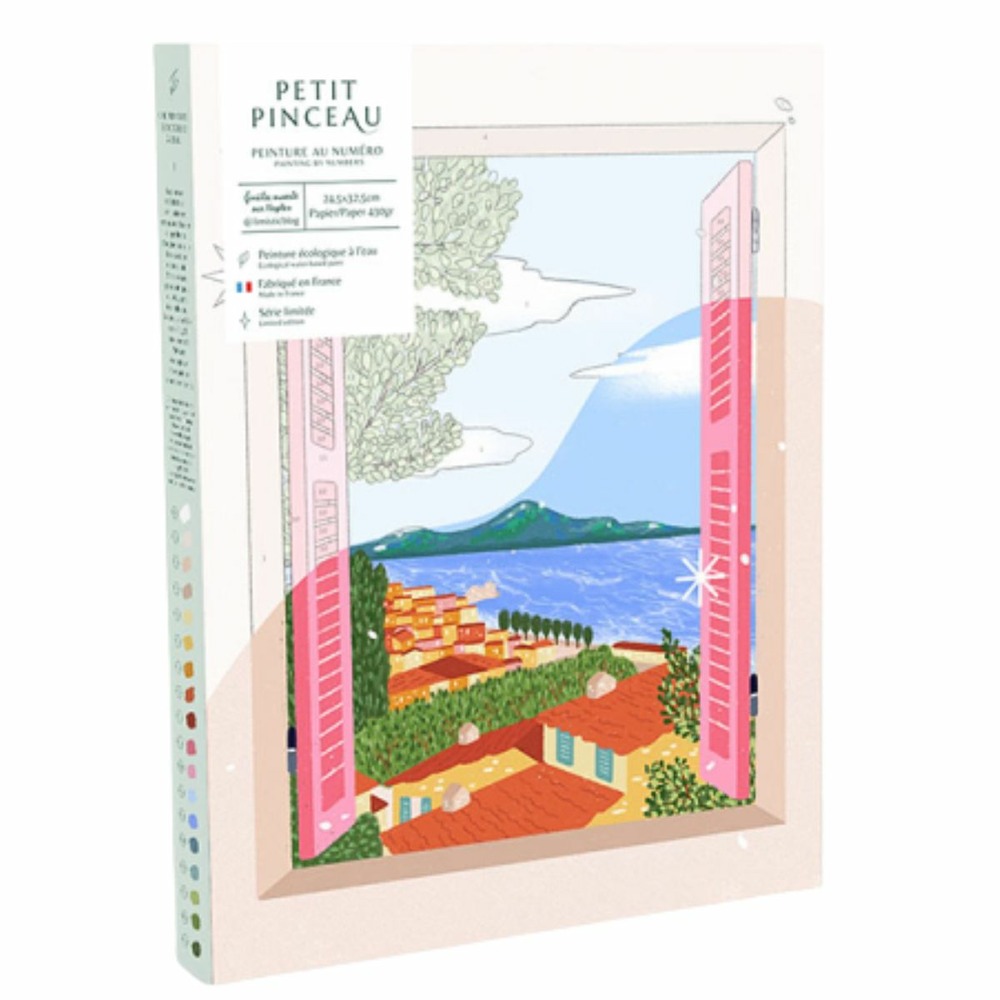 Kit peinture au numéro fenêtre ouverte sur naples 30 cm x 40 cm