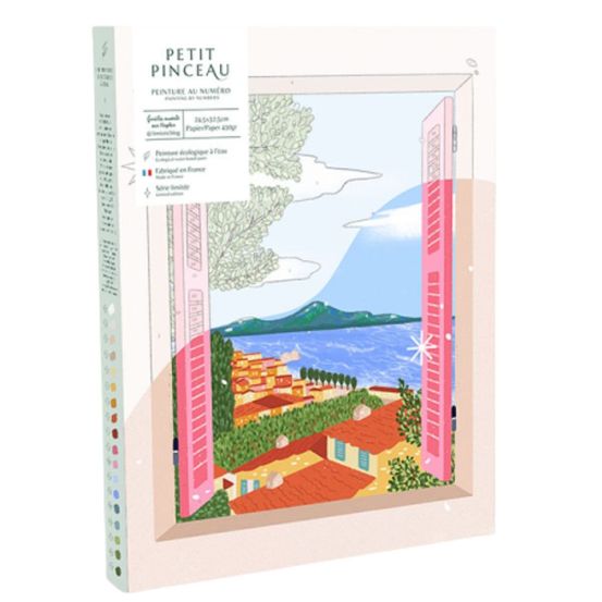 Kit peinture au numéro fenêtre ouverte sur naples 30 cm x 40 cm