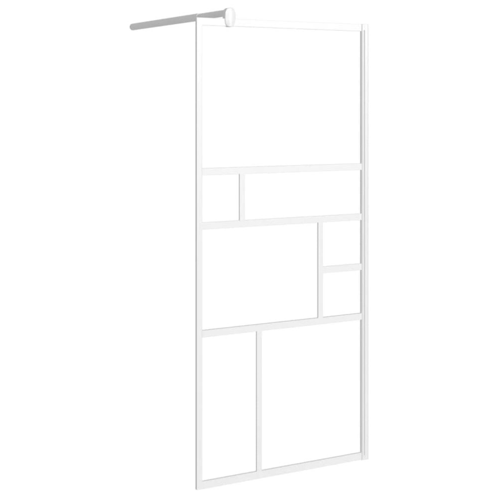 Paroi de douche 90x195 cm esg verre blanc