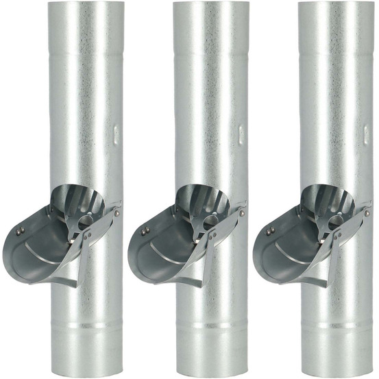 Récupérateur d'eau de pluie en zinc (lot de 3)