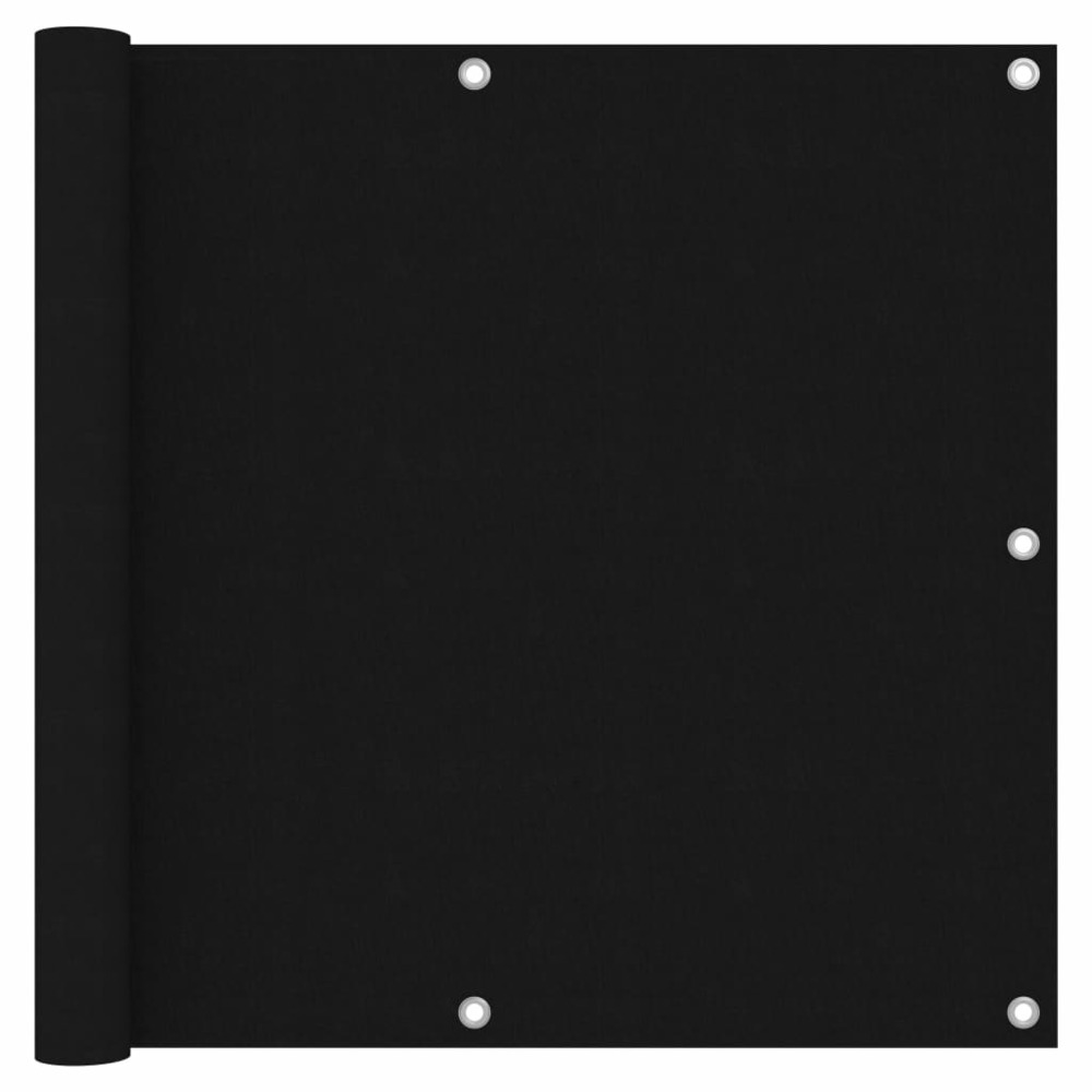 Écran de balcon noir 90x500 cm tissu oxford
