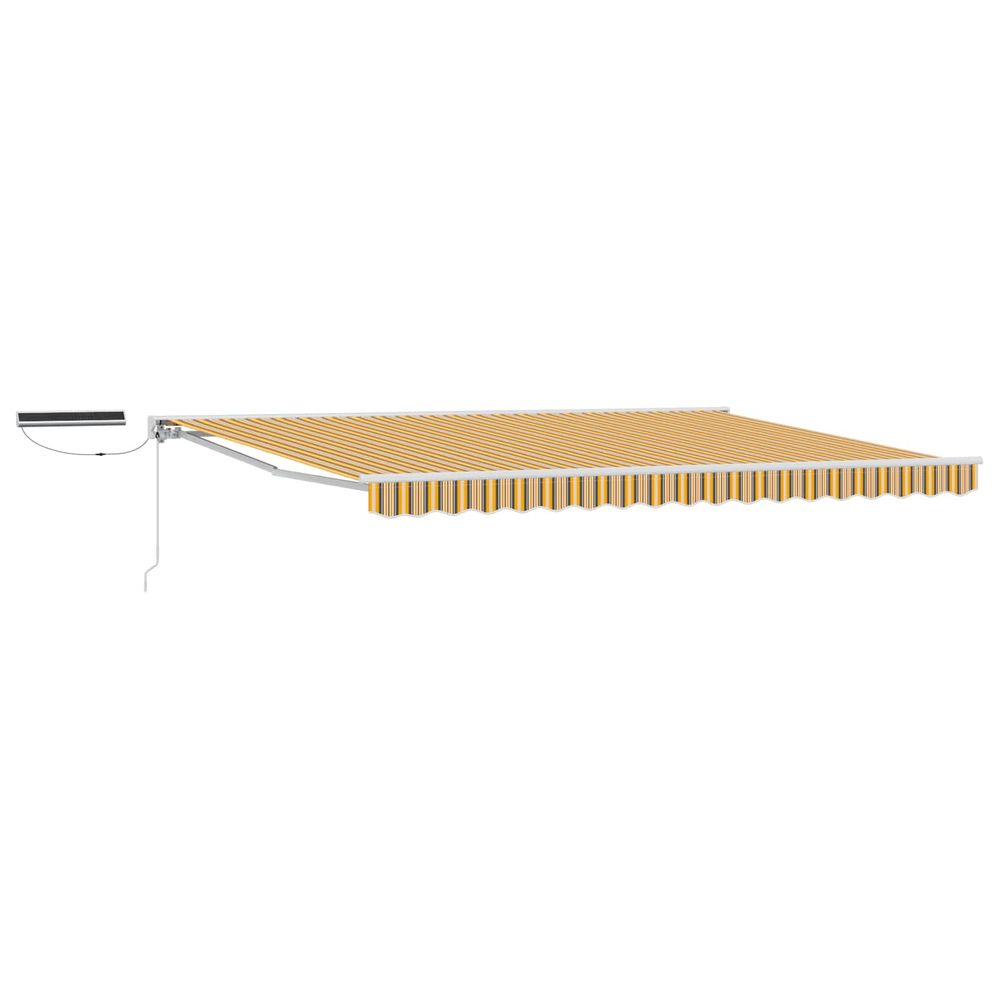 Auvent rétractable électrique jaune, gris et blanc 4 × 3 m